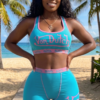 Von Dutch Nostalgia Two-Piece Set – Aqua & Pink